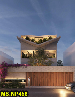Mẫu thiết kế nhà 2 tầng 10x20m kết cấu bê tông đẹp hiện đại ở Biên Hòa