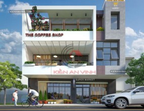 Thiết kế showroom coffe shop kết hợp siêu thị đẹp 2018