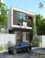 Nhà phố 2 tầng đẹp hiện đại năm 2018