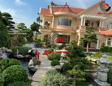 Thiết kế thi công biệt thự sân vườn 2 tầng đẹp - Kiến An Vinh