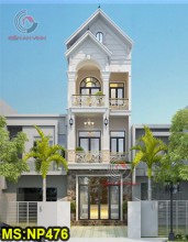 Mẫu nhà ống 3 tầng mái thái 5x20m đẹp độc lạ tại Tp. Dĩ An