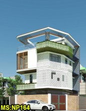 Mẫu thiết kế nhà phố 3 tầng vát góc siêu đẹp tại Tx. Long Thành