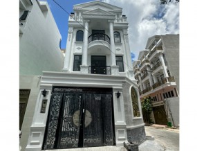 Thi công biệt thự tân cổ điển 4 tầng 2 mặt tiền mái mansard 9x20m có 5 phòng ngủ ở Thủ Đức