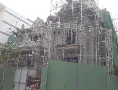 Thi công phần thô biệt thự tân cổ điển 2 tầng mái lâu đài có sân thượng và tầng hầm ở Vũng Tàu, TP.HCM