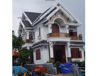 Thi công biệt thự mái thái 2 tầng 8x15 tân cổ điển pha hiện đại kết hợp quán cafe sân vườn ở Đức Hòa