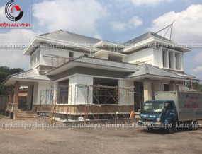 Thi công biệt thự vườn 2 tầng 3 mặt tiền mái nhật hiện đại 24x20m có sân vườn mát mẻ ở Đồng Nai