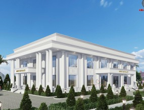 Mẫu thiết kế nhà hàng tiệc cưới 2 tầng tân cổ điển pha hiện đại đẹp ở Trà Vinh