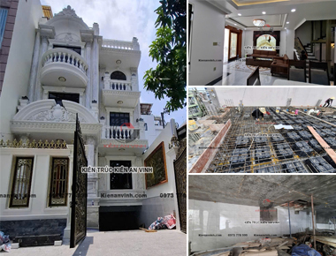 Thi công sàn vượt nhịp 7m cho nhà tân cổ điển 3 tầng có tầng hầm | Giải pháp tiết kiệm