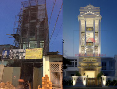 Thi công nhà ống tân cổ điển 5 tầng – Kiến trúc đẳng cấp cho doanh nghiệp