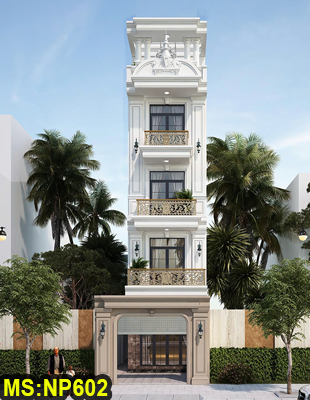 Mặt Tiền Nhà Ống Tân Cổ Điển 4 Tầng 1 Tum: Ấn Tượng Từ Cái Nhìn Đầu Tiên