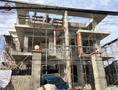 Thi công thô biệt thự song lập 3 tầng: Kết cấu thép, chống thấm mái bằng