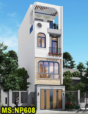 Mẫu nhà ống hiện đại 4x13m 4 tầng thiết kế kèm Gara | Thang máy